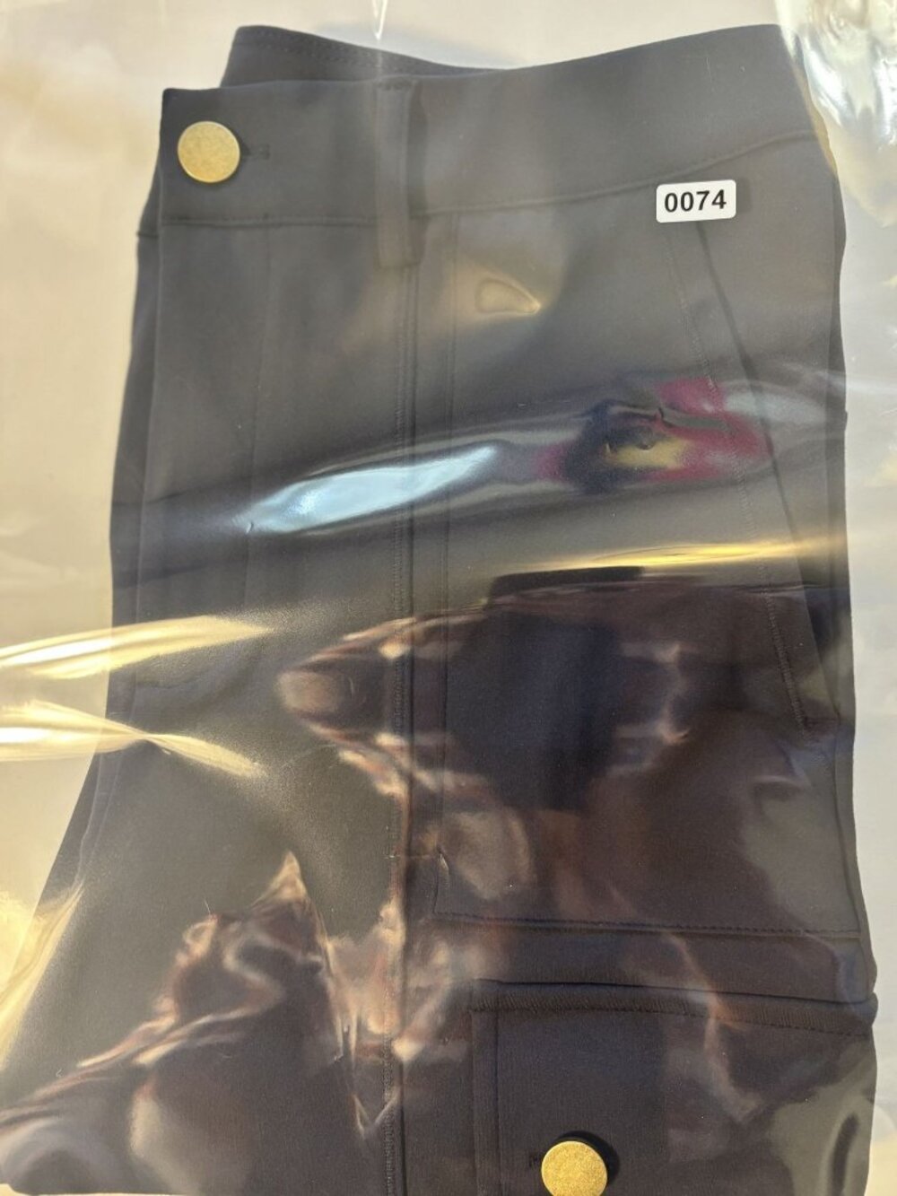Navy DayStretch High Waisted Zipper Pockets Solid Slim Hiking Size M Cargo Pants - Picture 12 of 14